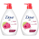 Dove Go Fresh Raspberry & Lime Scent Nourishing Body Wash, 27.05 oz (Pack of 2)