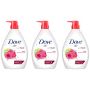 Dove Go Fresh Raspberry & Lime Scent Nourishing Body Wash, 27.05 oz (Pack of 3)