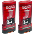 L'Oréal Men Expert Stress Resist Relaxing 5-in-1 Shower Gel, 300ml (Pack of 2)
