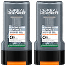 LOréal Men Expert Magnesium Defense Hypoallergenic Shower Gel 300ml (Pack of 2)