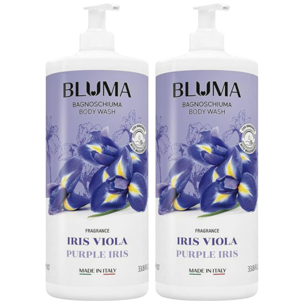 Bluma Bagnoschiuma Body Wash - Purple Iris (Made in Italy), 33.8oz (Pack of 2)