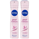 Nivea Pearl & Beauty 48 Hour Deodorant Spray, 5oz (150ml) (Pack of 2)