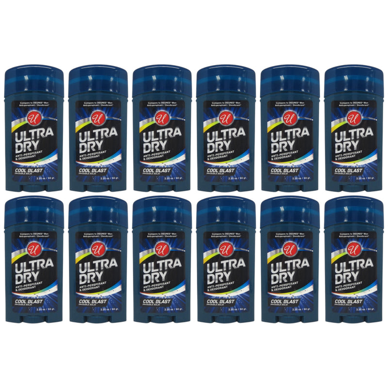 Ultra Dry Anti-Perspirant & Deodorant Solid - Cool Blast, 2.25oz. (Pack of 12)