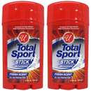 Total Sport All Day Stick Deodorant - Fresh Scent, 2.25oz. (64g) (Pack of 2)