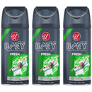 Invigorating Fresh Scent 24 Hour Body Spray For Men, 3.5oz (150ml) (Pack of 3)