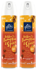 Glade Golden Pumpkin & Spice LIMITED EDITION Air Freshener, 8.3 oz. (Pack of 2)