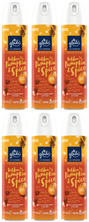 Glade Golden Pumpkin & Spice LIMITED EDITION Air Freshener, 8.3 oz. (Pack of 6)