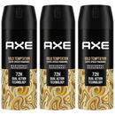 Axe Gold Temptation Exotic Spiced Fragrance Body Spray, 4oz (150ml) (Pack of 3)