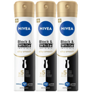 Nivea Black & White Invisible Silky Smooth Spray, 6.76oz. (200ml) (Pack of 3)