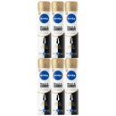 Nivea Black & White Invisible Silky Smooth Spray, 6.76oz. (200ml) (Pack of 6)