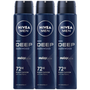 Nivea Men Deep Darkwood MaxxTech 72 Hour Spray, 6.76oz. (200ml) (Pack of 3)