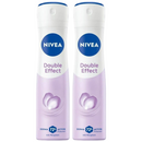 Nivea Double Effect 72 Hour Anti-Transpirant Spray, 6.76oz. (200ml) (Pack of 2)
