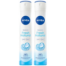 Nivea Fresh Natural 48 Hour Anti-Bacterial Spray, 6.76oz. (200ml) (Pack of 2)