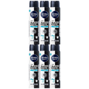 Nivea Men Black & White Invisible Fresh 72H Spray, 6.76oz. (200ml) (Pack of 6)