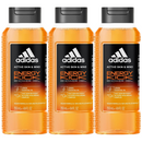 Adidas Energy Kick Shower Gel - Lemon Essential Oil, 8.4oz (250ml) (Pack of 3)