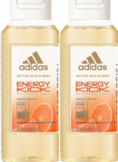 Adidas Energy Kick Shower Gel - Orange Essential Oil, 8.4oz (250ml) (Pack of 2)