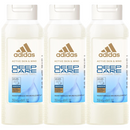 Adidas Deep Care Shower Gel - Vegan Formula, 8.4oz (250ml) (Pack of 3)