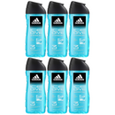 Adidas Ice Dive Shower Gel 3-in-1 Body, Hair, Face, 8.4oz (250ml) (Pack of 6)