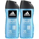 Adidas After Sport Shower Gel 3-in-1 Body Hair Face, 8.4oz (250ml) (Pack of 2)