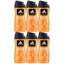 Adidas Power Booster Shower Gel 3-in-1 Body Hair Face 8.4oz (250ml) (Pack of 6)