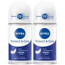 Nivea Protect & Care w/ Nivea Cream 72Hr Non-Irritating, 1.7oz (Pack of 2)
