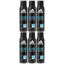Adidas Ice Dive Deodorant Body Spray - Cool & Aquatic, 5oz. (150ml) (Pack of 6)