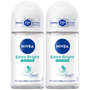 Nivea Extra Bright Happy Shave Antiperspirant Deodorant, 1.7oz 50ml (Pack of 2)