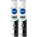 Nivea Fresh Black & White Invisible Anti-Transpirant Spray, 200ml (Pack of 2)