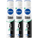 Nivea Fresh Black & White Invisible Anti-Transpirant Spray, 200ml (Pack of 3)