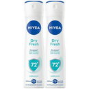 Nivea Dry Fresh 72 Hour Antibacterial Anti-Perspirant Spray, 200ml (Pack of 2)