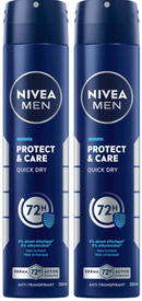 Nivea Men Protect & Care Quick Dry Anti-Transpirant Spray, 200ml (Pack of 2)