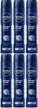 Nivea Men Protect & Care Quick Dry Anti-Transpirant Spray, 200ml (Pack of 6)