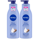 Nivea Shea Smooth 5-in-1 Body Lotion w/ Deep Moisture Serum 13.52oz (Pack of 2)