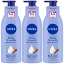 Nivea Shea Smooth 5-in-1 Body Lotion w/ Deep Moisture Serum 13.52oz (Pack of 3)