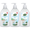 Dalan Coconut Oil Cream Hand Wash Soap, 13.5oz. (400ml) (Pack of 3)
