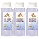 Adidas Pre-Sleep Calm Shower Gel Lavender Essential Oil 8.4oz 250ml (Pack of 3)