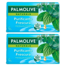 Palmolive Menta y Eucalipto Bar Soap Purificante Frescura, 5.3oz (Pack of 2)
