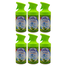 Air Breeze Natural Flower Mini Air Freshener Spray, 8.5oz. (250ml) (Pack of 6)