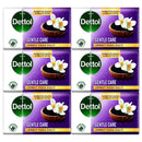 6 Count x Dettol Gentle Care Antibacterial Soap Bar, 3.5oz (100g)
