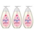 3 Pack x Johnson's Baby Lotion Gentle for Delicate Skin, 16.9 oz (500ml)