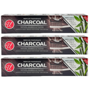 3 Count x 5-in-1 Charcoal Toothpaste Natural Bamboo Activated, 6.5oz (184g)