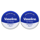 2 Pack x Vaseline Original Lip Therapy Tin - Soothes Dry Lips, 20g (0.17oz)
