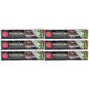 6 Count x 5-in-1 Charcoal Toothpaste Natural Bamboo Activated, 6.5oz (184g)