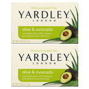 2 Count x Yardley London Aloe & Avocado Moisturizing Bath Bar Soap, 4.0 oz Each