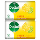 2 Count x Dettol Fresh Antibacterial Soap Bar, 3.5oz (100g)