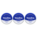 3 Pack x Vaseline Original Lip Therapy Tin - Soothes Dry Lips, 20g (0.17oz)