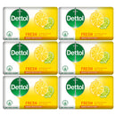 6 Count x Dettol Fresh Antibacterial Soap Bar, 3.5oz (100g)