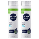 2 Count x Nivea Men Sensitive Shaving Gel Instant Protection, 6.76oz (200ml)