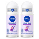 2 Pack x Nivea Hijab Soft Bright & Shaveless HALAL 72H Roll-On, 1.7oz (50ml)