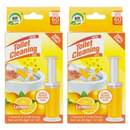 2 Pack x Lemon Scent Toilet Cleaning Gel - 60 Days - 2 Dispensers (28 Gel Stamps), 1.61oz